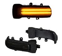 Freccia Specchietto Laterale Led 2Pcs Car Side Mirror LED Indicatori Direzione Luce Ambra Dinamica Per Toyota Per Rush Per Daihatsu Per Terios SW4 Per Alphard Per Vellfire Per Previa(Smoke LENS)