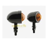 Freccia vintage moto custom bullet nera 1 pezzo diametro 57mm