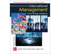 Fred Luthans Jon International Management: Culture Strategy and Beh (Tascabile)