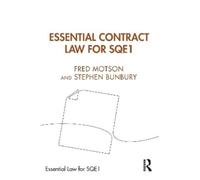 Fred Motson Stephen Bunbury Essential Contract Law for SQE1 (Tascabile)