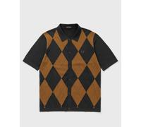Fred Perry ARGYLE BUTTON THROUGH SHIRT men brown in taglia:S