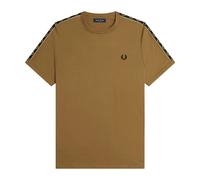 Fred Perry - Autentica T-shirt Ringer con Maniche a Corona d`Alloro - - Tops - Uomo - Marrone - 2XL