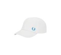 Fred Perry Berretto da baseball unisex unisex in piqué classico bianco neve e blu oceano, taglia unica HW6726