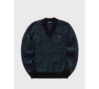 Fred Perry BLACK WATCH TARTAN JUMPER men Pullovers black in taglia:S