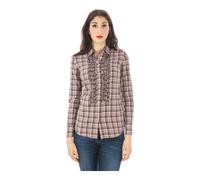 Fred Perry, ,Blouses & Shirts ,Donna ,Rosa ,S Camicia a maniche lunghe con collo all'italiana