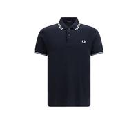 Fred Perry Blue Cotton Polo Shirt - M