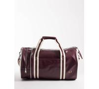 Fred Perry - Borsa classica cilindrica rosso scuro con logo One Size