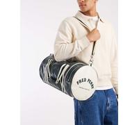 Fred Perry - Borsa classica cilindrica verde scuro con logo One Size