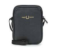Fred Perry Borsa Shopping SCOTCHGRAIN LEATHER SIDE BAG in Nero Unica