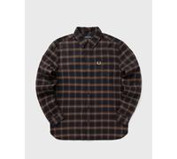 Fred Perry BRUSHED TWILL TARTAN SHIRT men Longsleeves brown in taglia:M