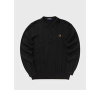 Fred Perry CABLE KNITTED LS SHIRT men Polos black in taglia:L