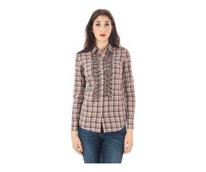 Fred Perry - Camicia a maniche lunghe con collo all'italiana - - Blouses & Shirts - Donna - Rosa - S