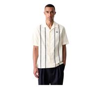 Fred Perry - Camicia con colletto Rever a stampa - - Shirts - Uomo - Beige - S