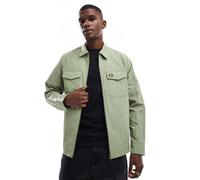 Fred Perry - Camicia giacca verde con zip S