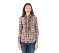 Fred Perry, ,Blouses & Shirts ,Donna ,Rosa ,S Camicia a maniche lunghe con collo all'italiana