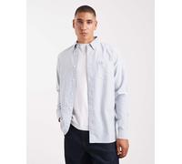 Fred Perry - Camicia Oxford blu e bianco a righe S