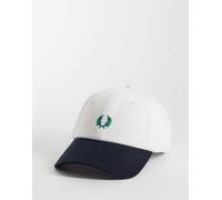 Fred Perry - Cappellino in piqué colorblock blu navy e bianco One Size