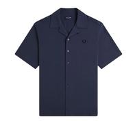 Fred Perry - Compress Mesh Revere Collar Shirt - - Shirts - Uomo - Blu - S