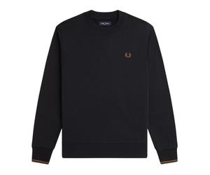 Fred Perry - Contrast Crewneck Sweatshirt - - Sweatshirts & Hoodies - Uomo - Nero - M