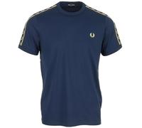 Fred Perry, ,Tops ,Uomo ,Blu ,M Contrast Tape Ringer T-Shirt