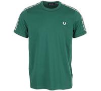 Fred Perry - T-shirt verde con fettuccia a contrasto S