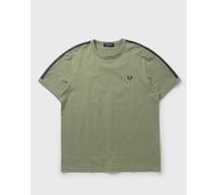Fred Perry CONTRAST TAPE RINGER T-SHIRT men Shortsleeves green in taglia:S