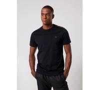 Fred Perry - Contrast Tape Ringer T-Shirt Nero - Abbigliamento M Nero