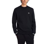 Fred Perry Felpa Girocollo Misto Cotone Nero - Taglia XXL Abbigliamento Uomo