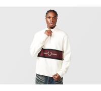 Fred Perry Embroidered Panel 1/2 Zip Sweatshirt, bianco L,S,XL,M
