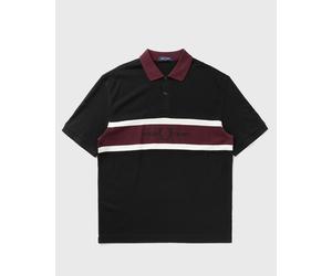 Fred Perry EMBROIDERED PANEL POLO SHIRT men black in taglia:L