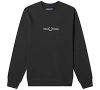 Fred Perry Embroidered Sweatshirt Black, Nero , XXL