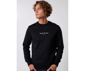 Fred Perry - Embroidered Sweatshirt Nero - Abbigliamento XXL Nero