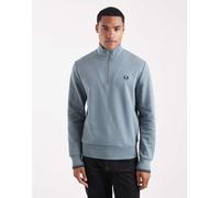 Fred Perry - Felpa blu con zip corta S