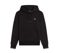 Fred Perry - Felpa nera con cappuccio-Nero XL