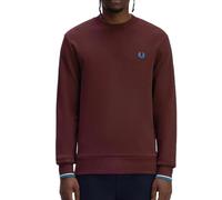 Fred Perry, ,Sweatshirts & Hoodies ,Uomo ,Rosso ,XL Felpa in Cotone Classica Bordeaux