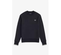 Fred Perry Felpa Girocollo Misto Cotone Nero - Taglia L Abbigliamento Uomo