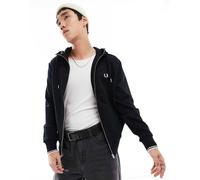Fred Perry HOODED ZIP THROUGH SWEATSHIRT men Hoodies|Zippers black in taglia:M