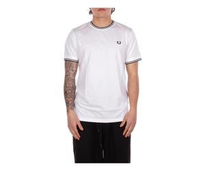 Fred Perry - Front Logo T-shirt - -Tops -Uomo -Bianco -L