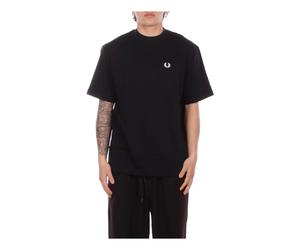 Fred Perry - Front Logo T-Shirt - - Tops - Uomo - Nero - M