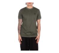 Fred Perry - Front Logo T-shirt - -Tops -Uomo -Verde -XL