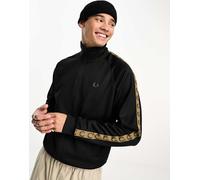 Fred Perry - Giacca sportiva nera con fettuccia a contrasto-Nero L