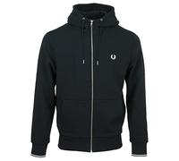 Fred Perry HOODED ZIP THROUGH SWEATSHIRT men Hoodies|Zippers blue in taglia:M