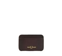 Fred Perry L4334 Portafoglio porta carte di credito in pelle brunita, unisex, colore rosso sangue di bue