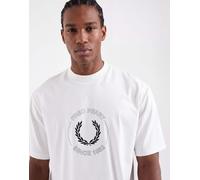 Fred Perry Laurel Wreath - T-shirt bianca con logo-Bianco 2XL