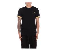Fred Perry - Logo Frontale T-shirt - - Tops - Uomo - Nero - M