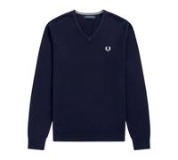 Fred Perry - Maglia Classica Blu V-neck - - Knitwear - Uomo - Blu - L