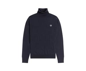 Fred Perry Maglioncino Dolcevita Logo Blu Uomo L