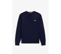 Fred Perry Maglione Classico Con Scollo A V Blu - Taglia XL Abbigliamento Uomo