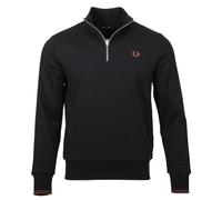 Fred Perry Maglione da uomo a mezza zip, X56-nero, XXL