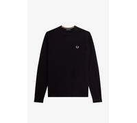 Fred Perry CLASSIC CREW NECK JUMPER men Sweatshirts black in taglia:L